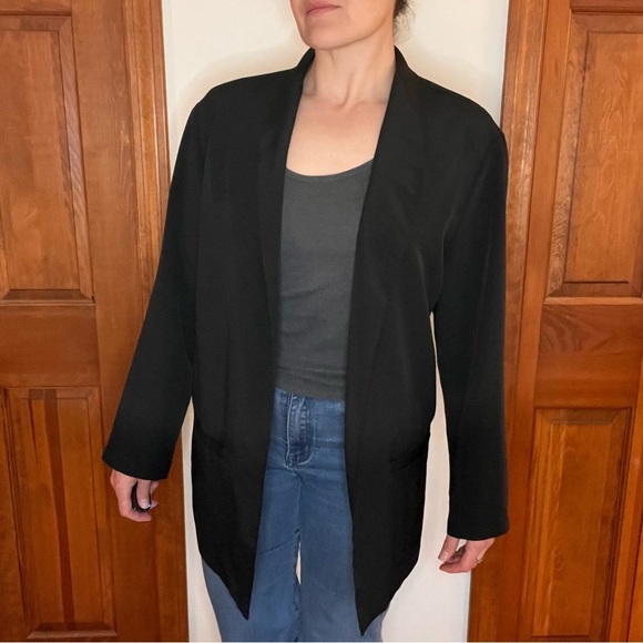 Vintage Helene St. Marie Black Blazer Jacket One Size Relaxed Fit - Picture 2 of 8